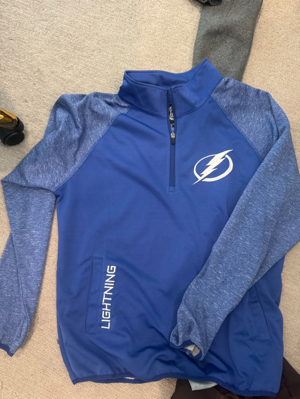 NHL Blue Lightning Half-Zip Pullover Jacket